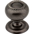 Jeffrey Alexander 1-1/4" Diameter Brushed Black Nickel Rope Rhodes Cabinet Knob S6060BNB